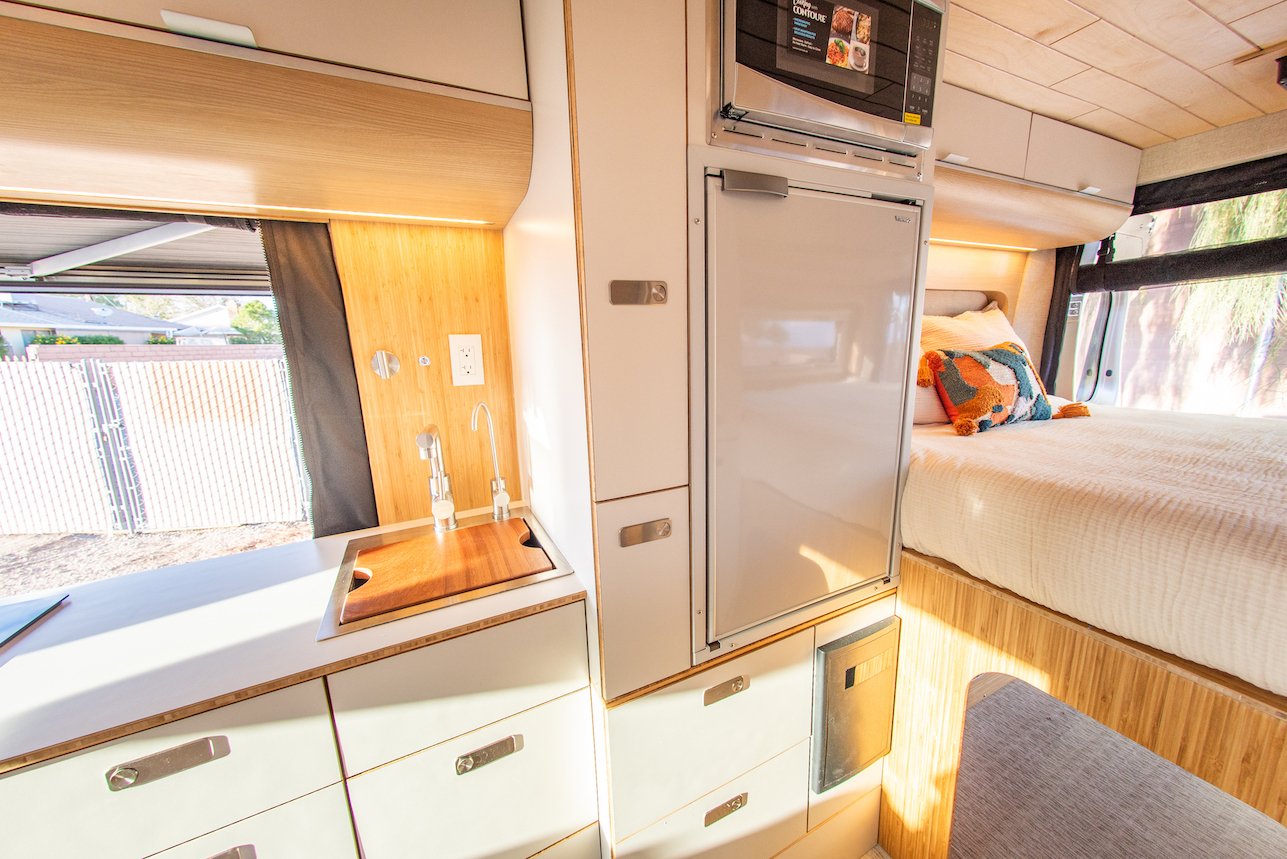 Noovo Lite -campervan for sale-full kitchen with refrigerator-freezer-2