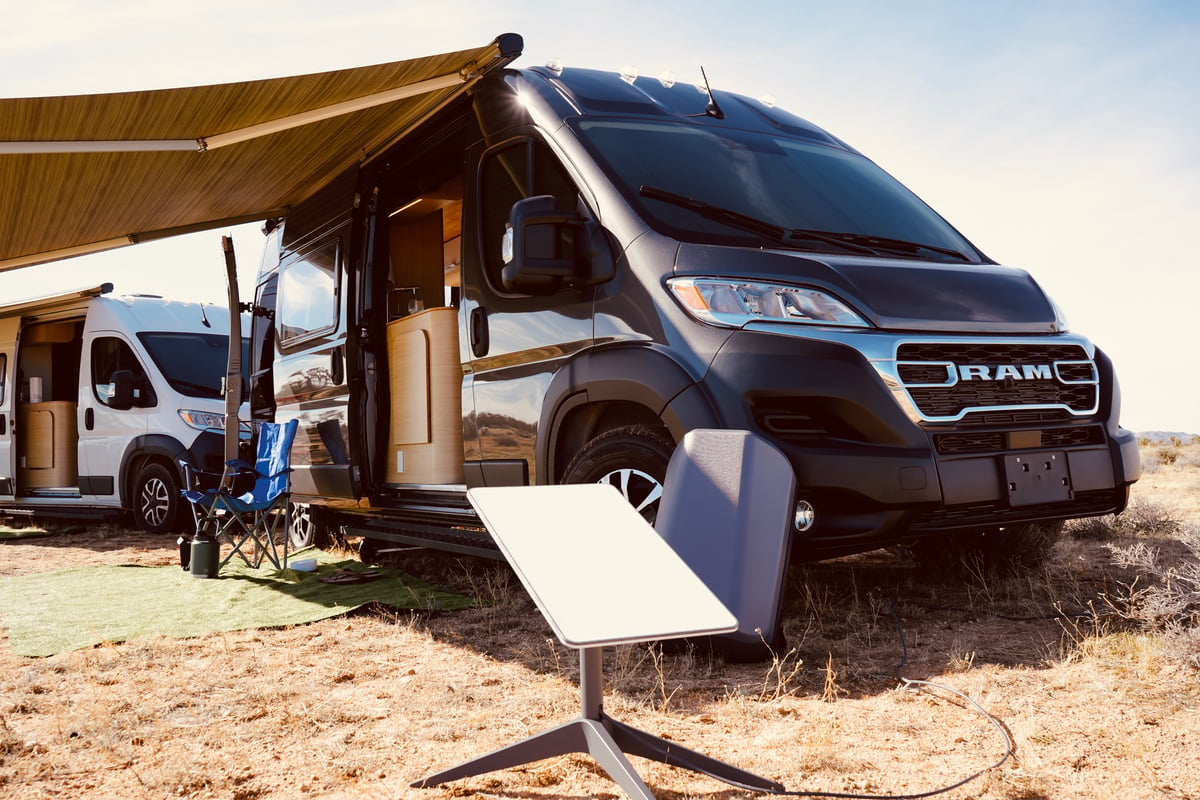 camper-van-rental with Starlink satelite Internet